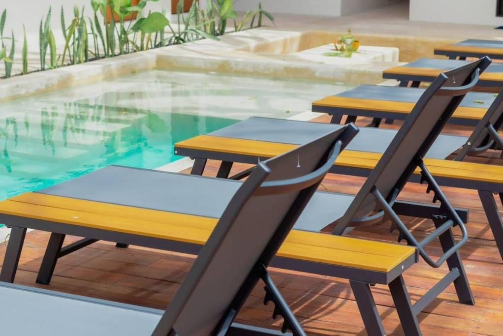Cozy Apartment With Pool In Bacalar Center Exterior photo